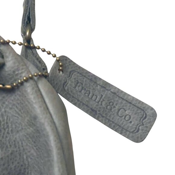 Frank & Co. Leather Crossbody Bucket Bag Women's Gray  Casual Everyday Classic - Picture 3 of 10